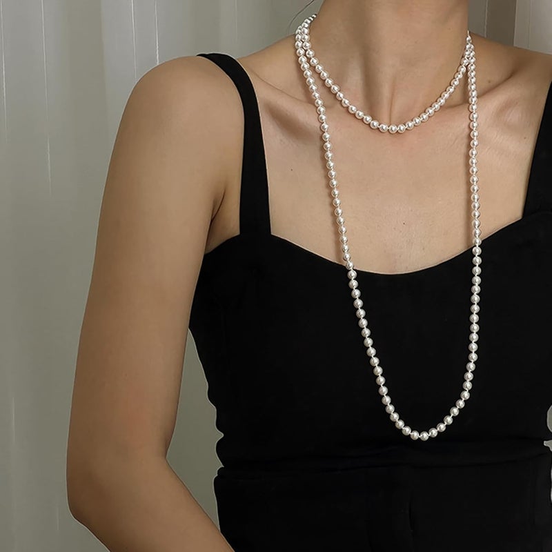 Zeffy Pearl Necklace 4MM/6MM/8MM Dainty Round Imitation Pearl Choker Necklace Wedding Pearl Necklace Delicate Jewelry for Women Simple Bridesmaid Jewelry Gifts - Image 5